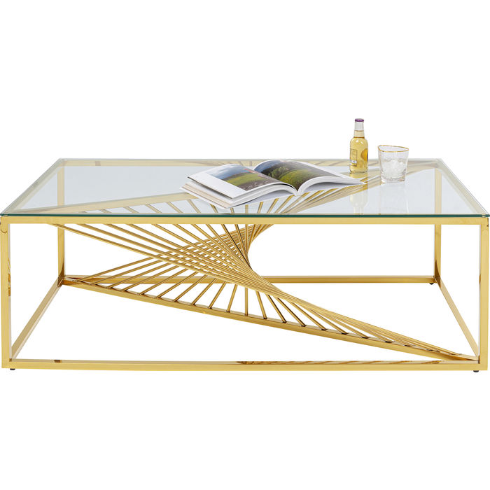 Tavolino Hurricane 120x60 oro