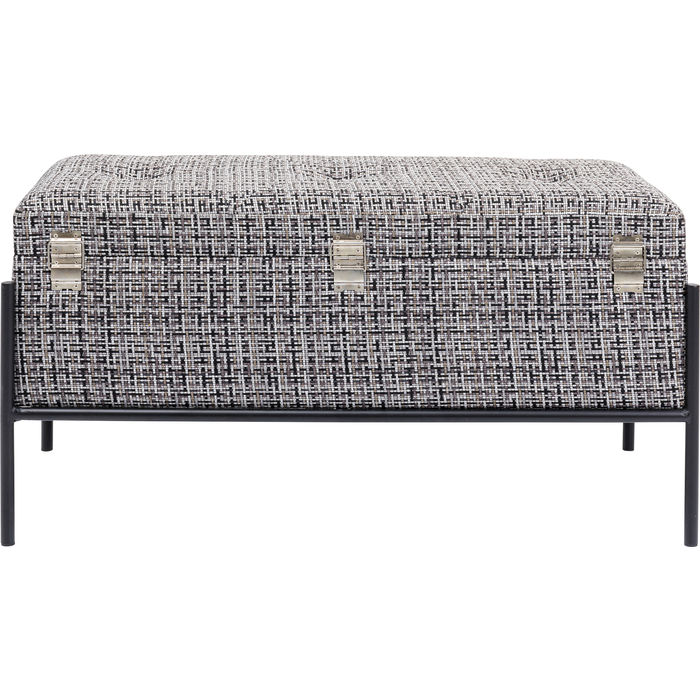 Panca contenitore tweed 80x40xH43cm - immagine 3