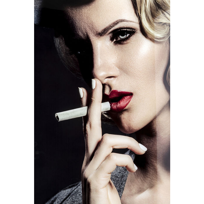 Quadro vetro donna smoke - immagine 2