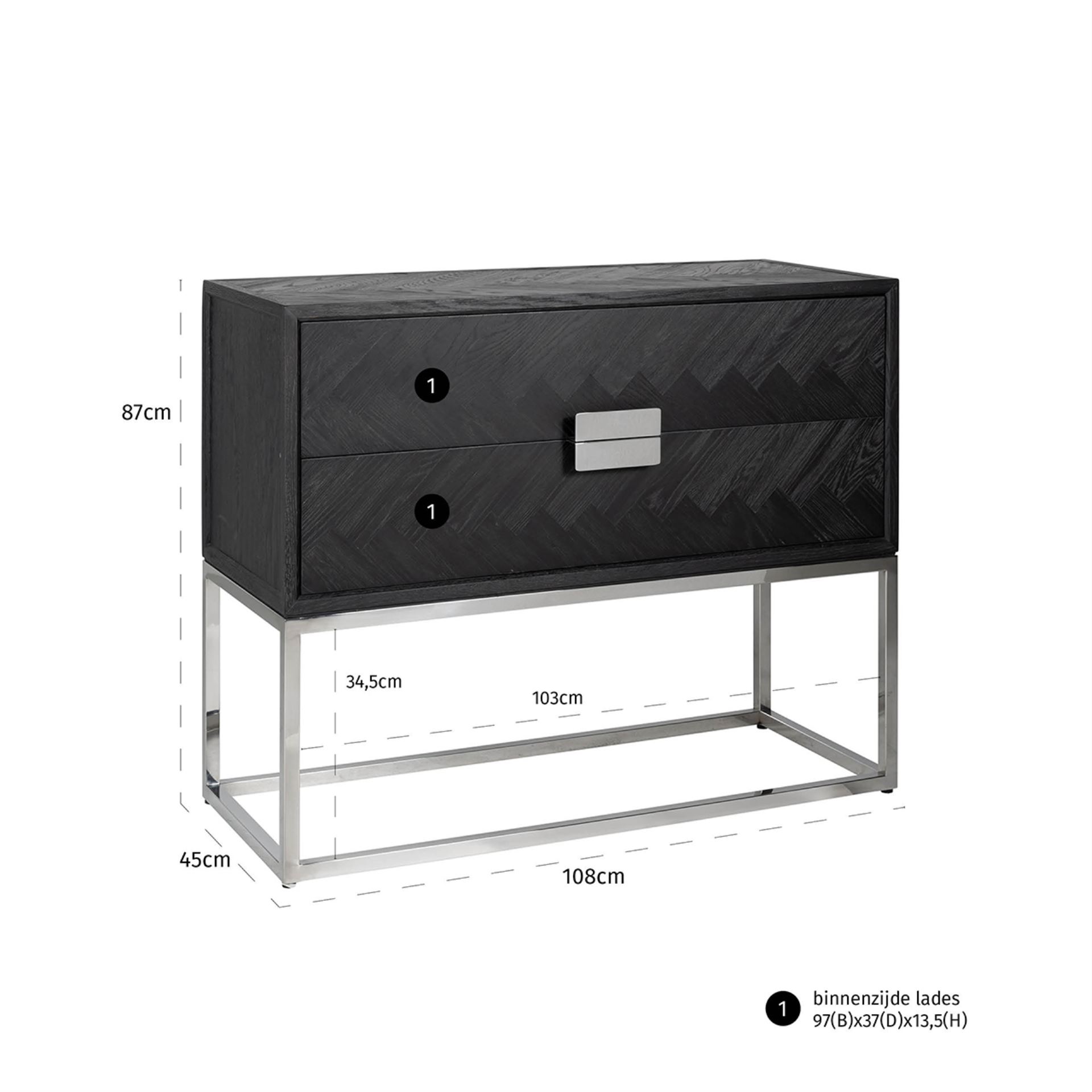Cassettiera Blackbone alta Silver - immagine 5