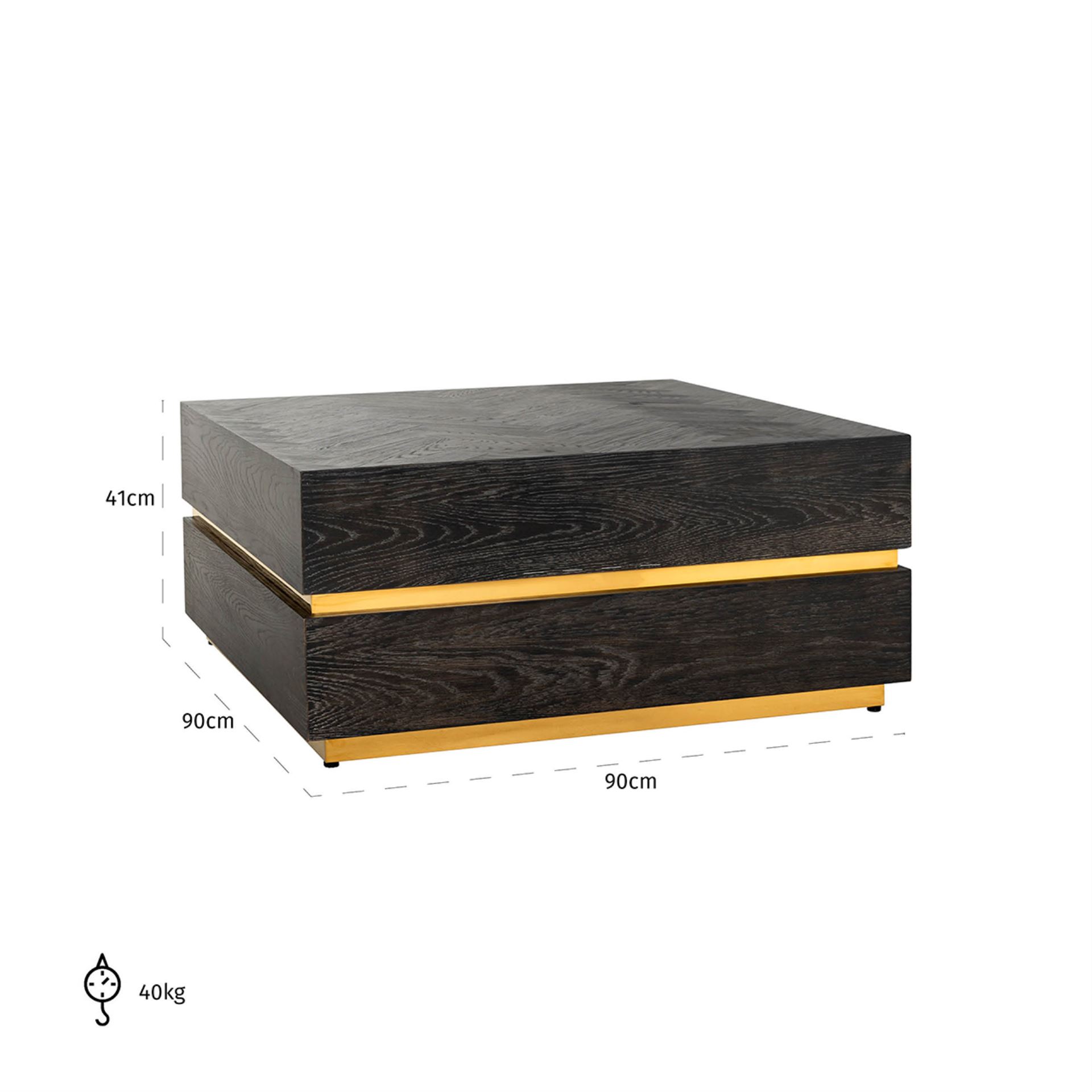 Tavolino Blackbone oro 90x90 - immagine 2