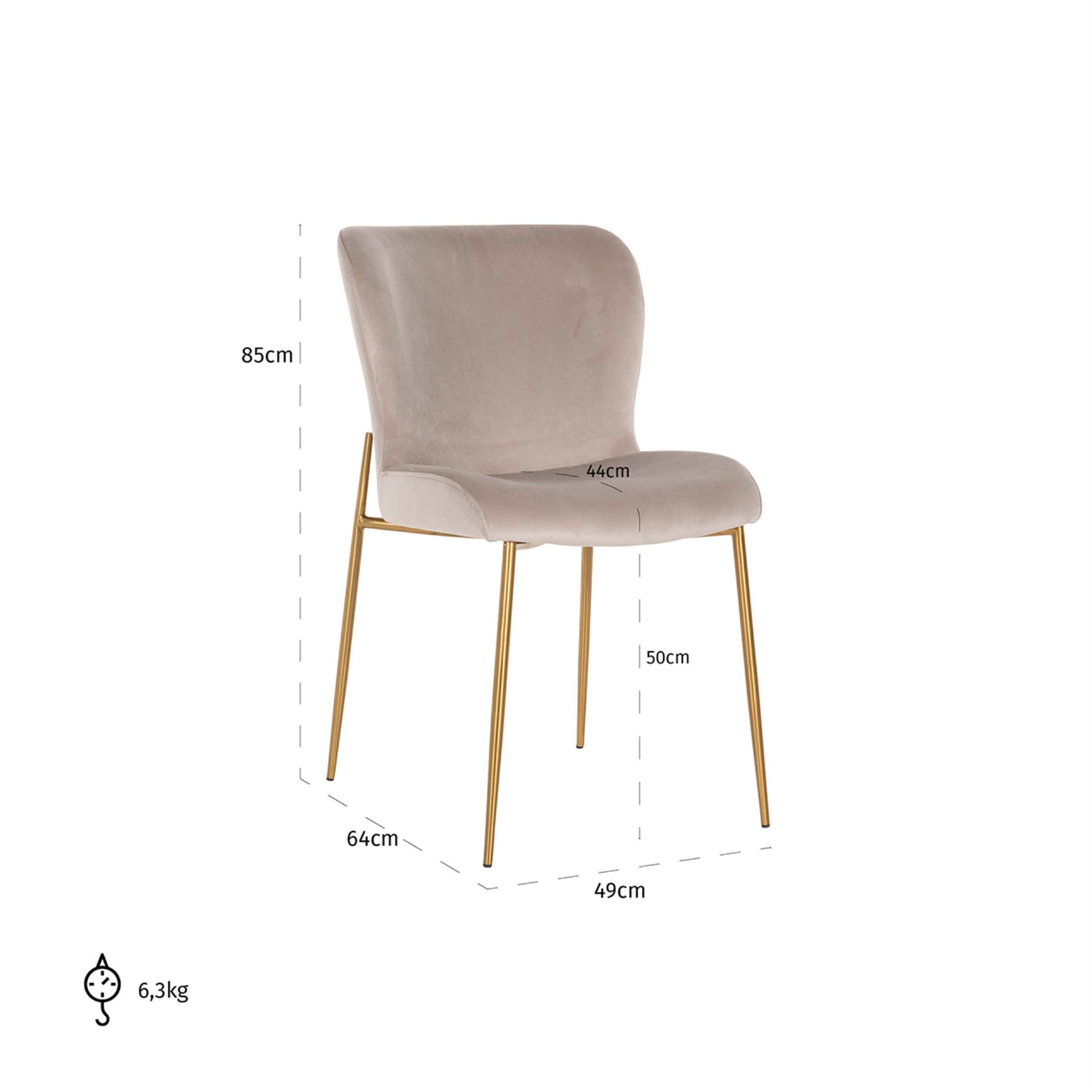 Sedia Chicca khaki - immagine 8