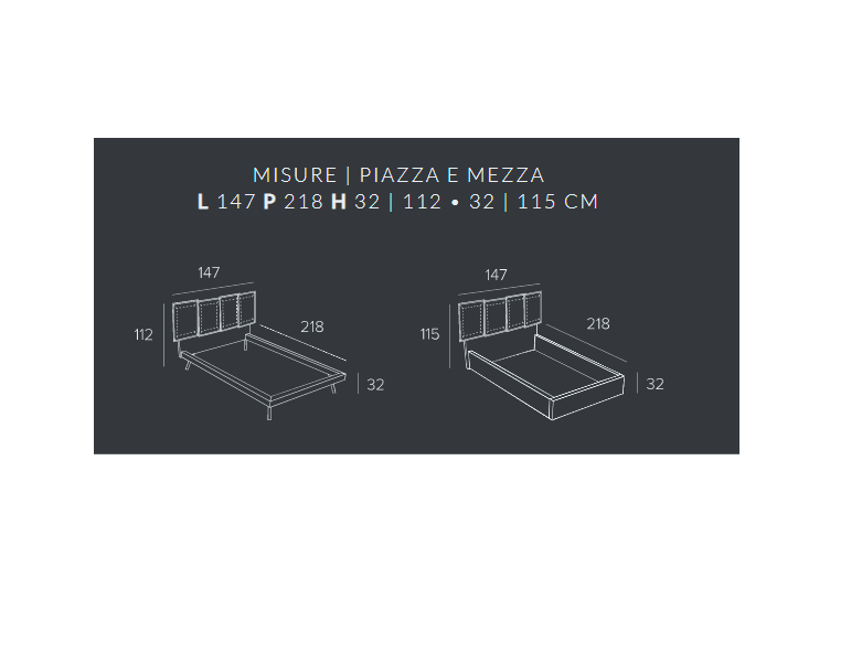 Letto contenitore Oia Targ. + comodini - immagine 4