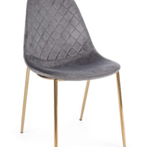 Sedia Teresa Velluto grigio oro