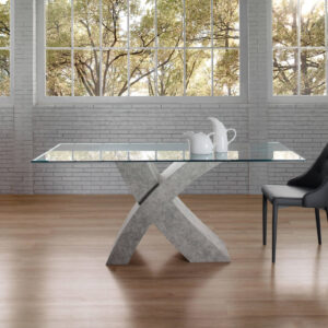 Tavolo Butra effetto cemento 180x90xH75cm