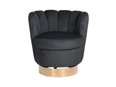 Poltrona girevole Calistra Nero Antracite