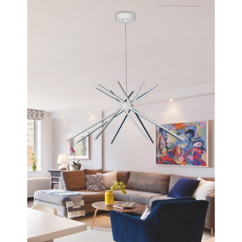 Sospensione Led 8 Shanghai bianco - immagine 2
