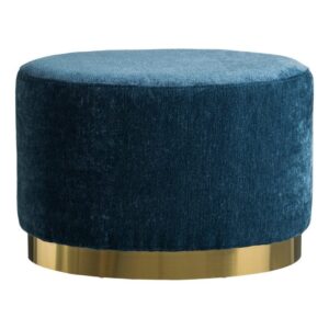 Pouf 60x40cm blu e oro X