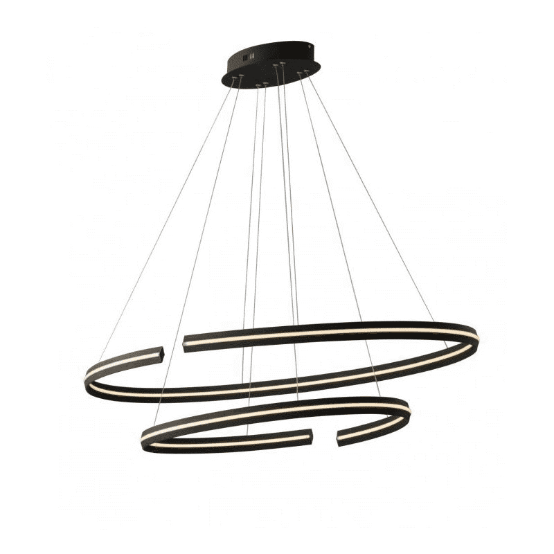 Sospensione led nera Clarke 80 - immagine 2