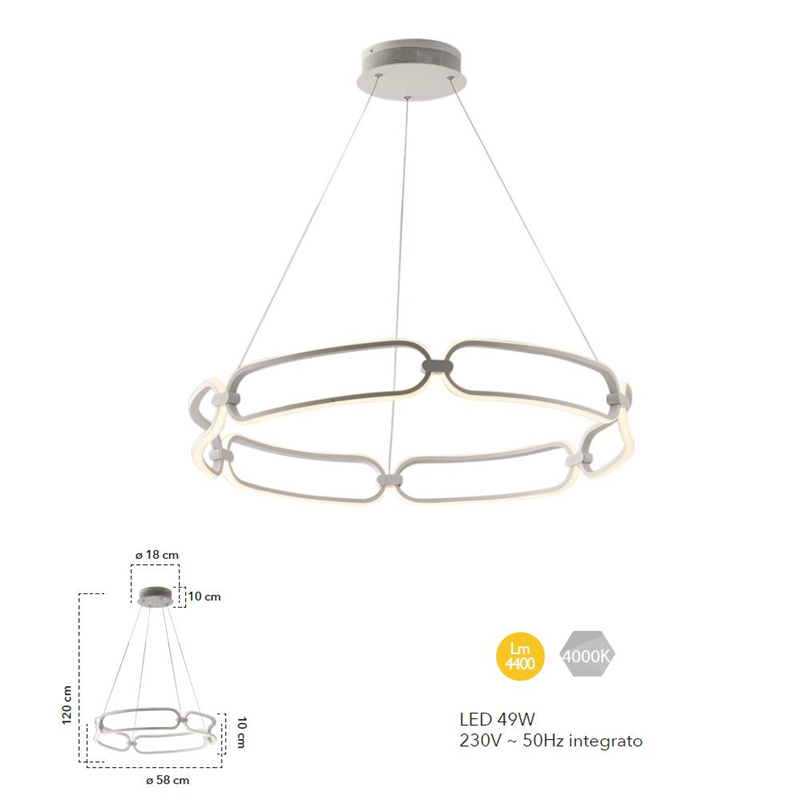 Sospensione Led Infinity ⌀58cm - immagine 3