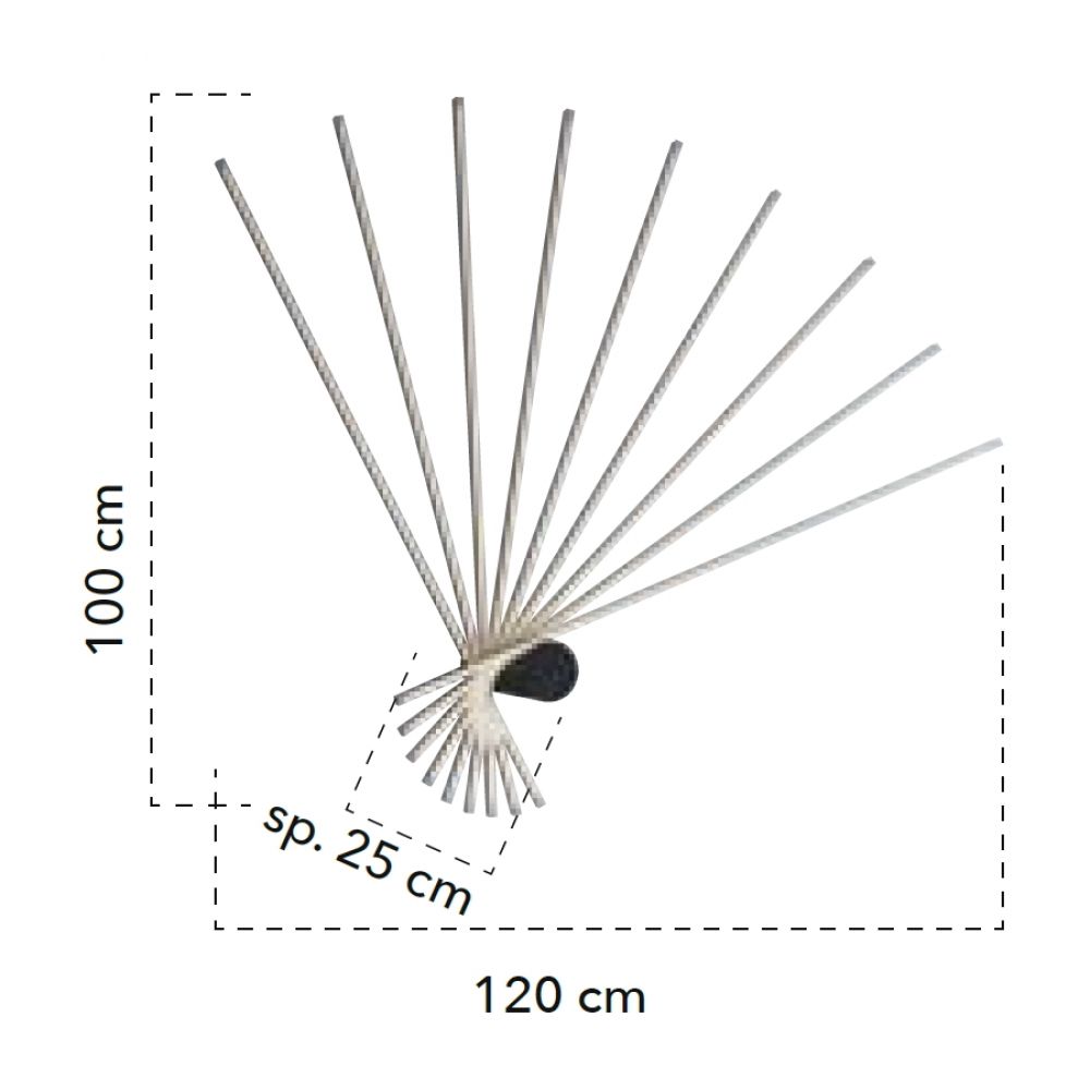 Applique Led 9 Shanghai nero - immagine 2