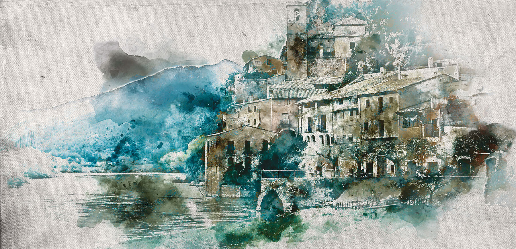 Carta da Parati "Paesino" - immagine 2
