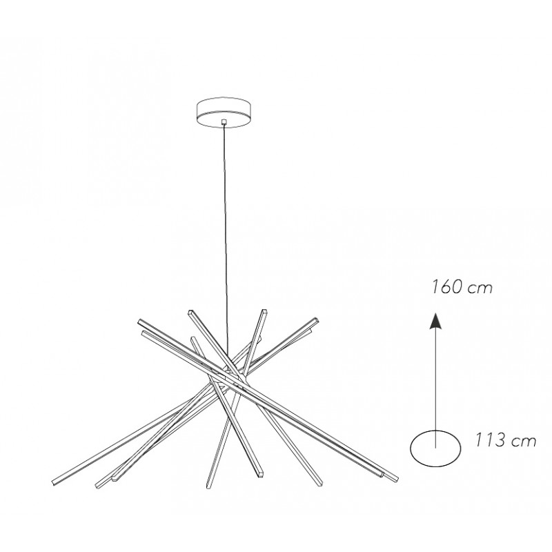 Sospensione Led 8 Shanghai bianco - immagine 4