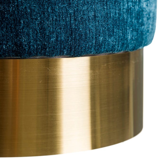 Pouf 60x40cm blu e oro X - immagine 3