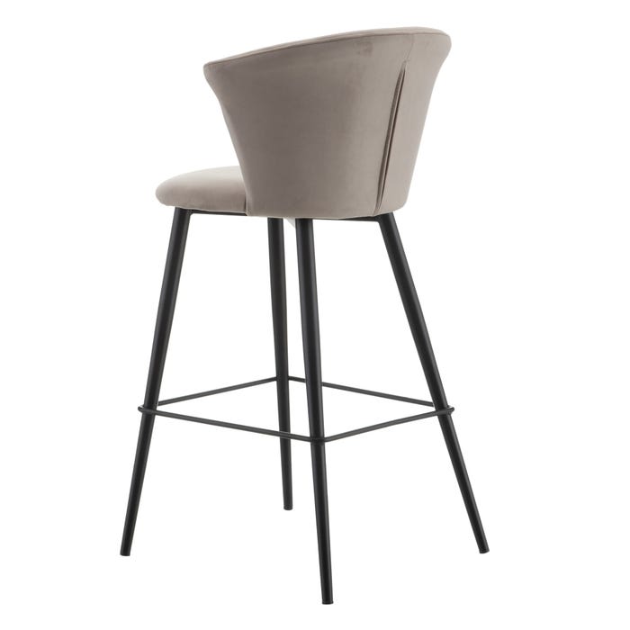 Coppia Sgabelli PERLA beige e base nera X - immagine 5