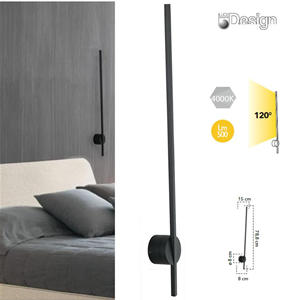 Applique Led 1 Shanghai nero - immagine 4
