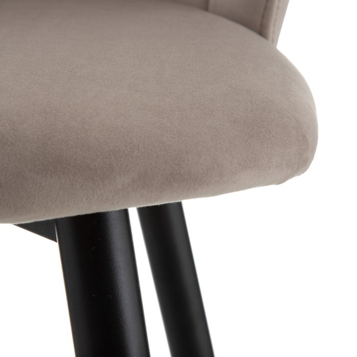 Coppia Sgabelli PERLA beige e base nera X - immagine 9