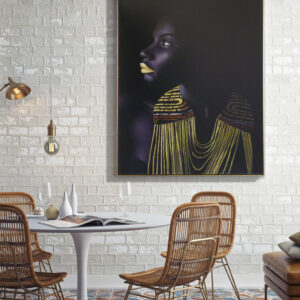 Quadro gold lips