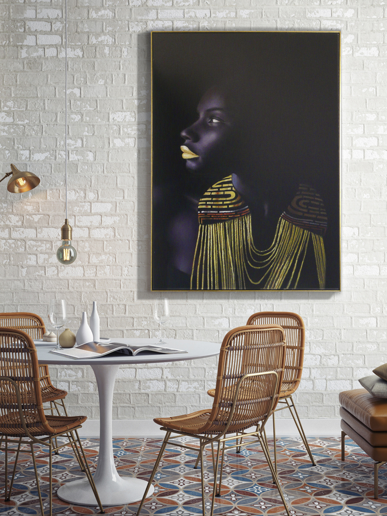 Quadro gold lips