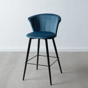 Coppia Sgabelli PERLA blu base nera X