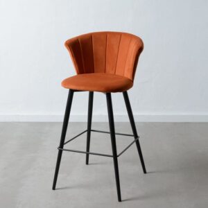 Coppia Sgabelli PERLA terracotta base nera X