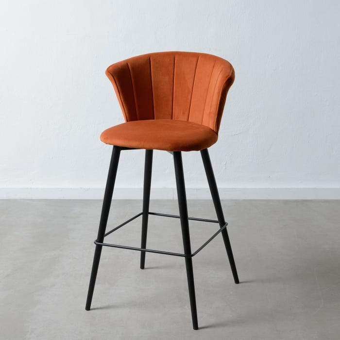 Coppia Sgabelli PERLA terracotta base nera X