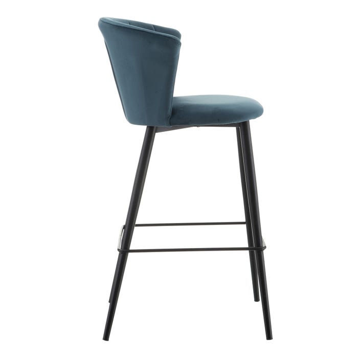 Coppia Sgabelli PERLA blu base nera X - immagine 9