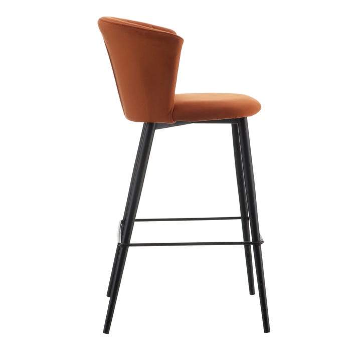 Coppia Sgabelli PERLA terracotta base nera X - immagine 9