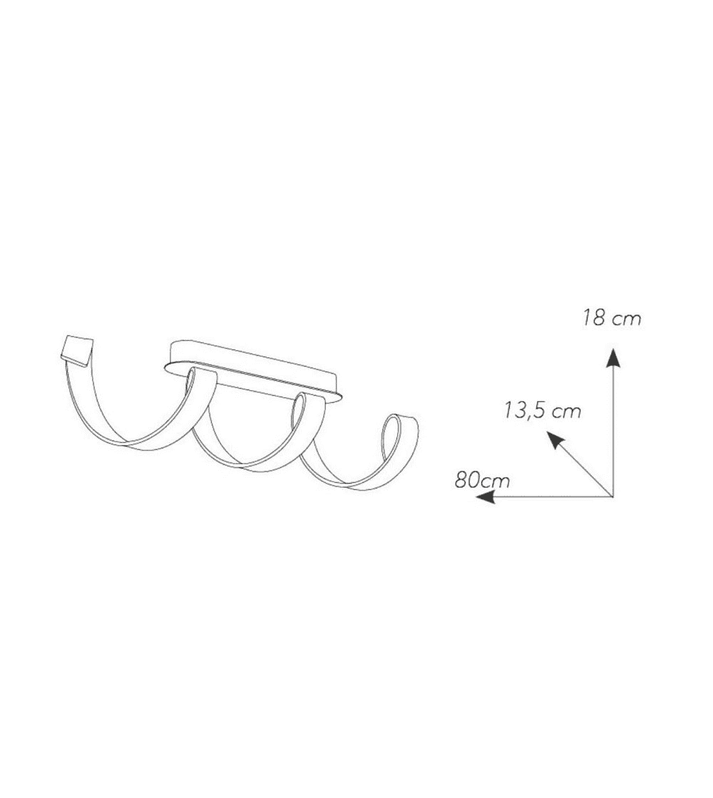 Plafoniera led Helix bianca - immagine 3