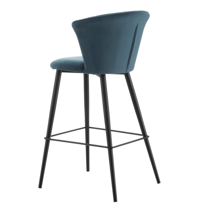 Coppia Sgabelli PERLA blu base nera X - immagine 8
