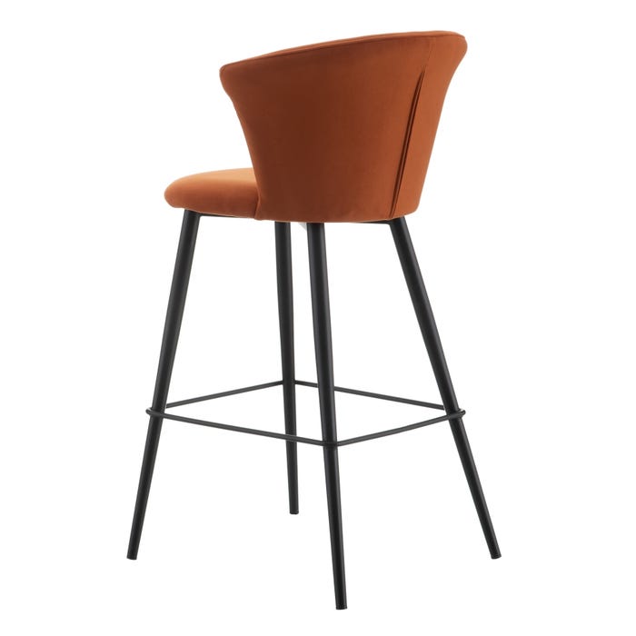 Coppia Sgabelli PERLA terracotta base nera X - immagine 8