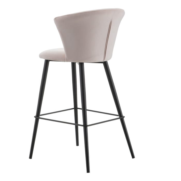 Coppia Sgabelli PERLA rosa base nera X - immagine 4