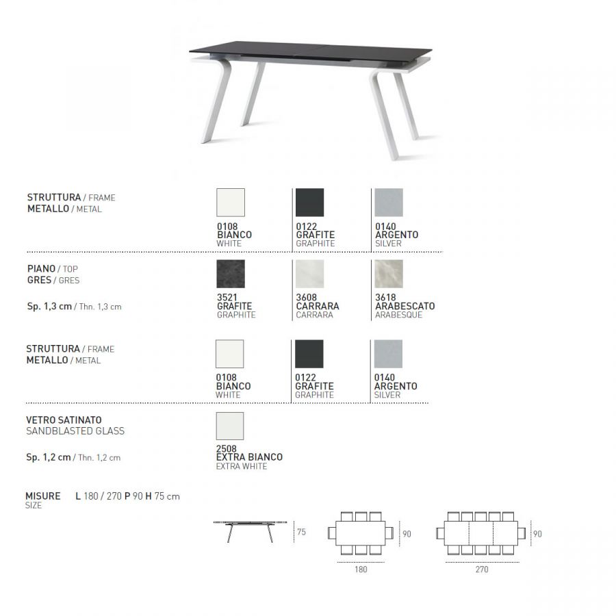 Tavolo Hercules allungabile personalizzabile da 180 a 270 cm - immagine 4