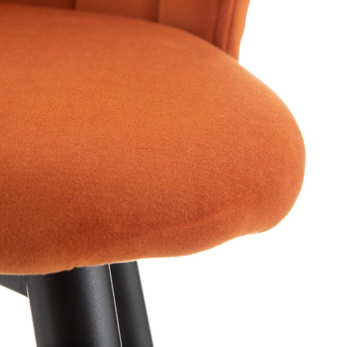 Coppia Sgabelli PERLA terracotta base nera X - immagine 5
