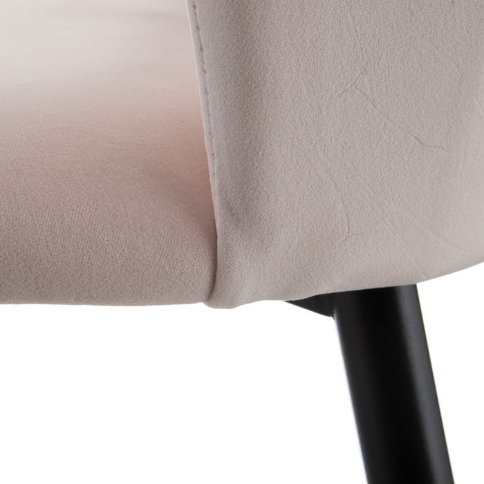 Coppia Sgabelli PERLA rosa base nera X - immagine 7