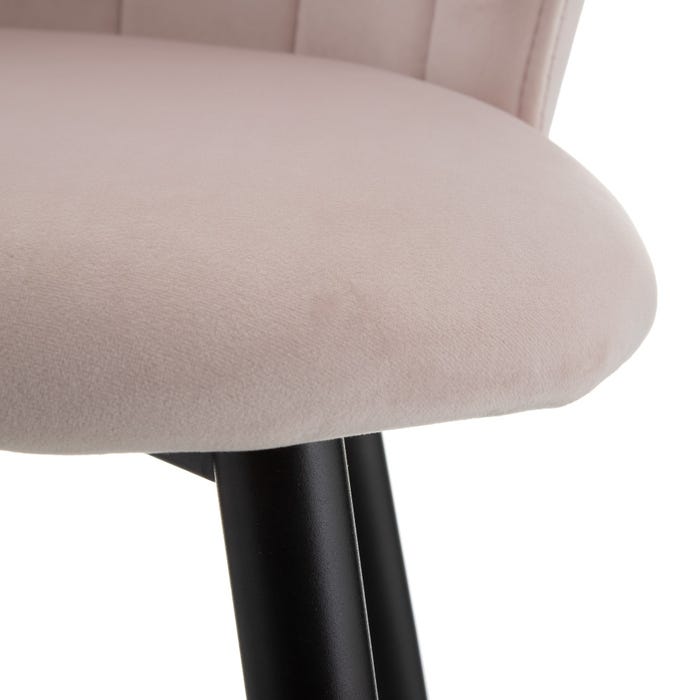 Coppia Sgabelli PERLA rosa base nera X - immagine 8