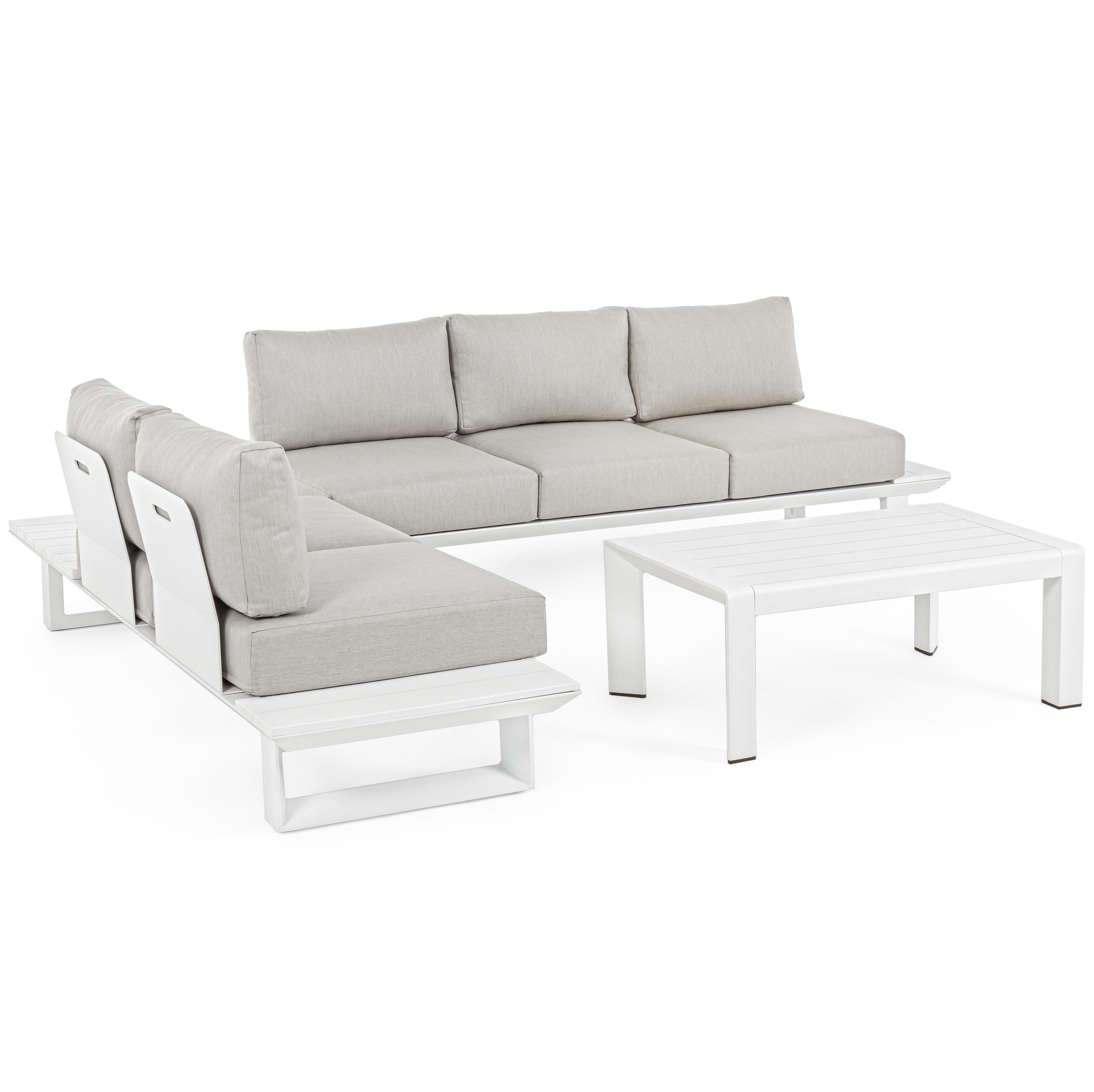 Set Divano & Tavolino Cannor Bianco