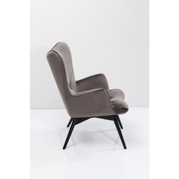 Poltrona Viky k velluto grigio - immagine 2