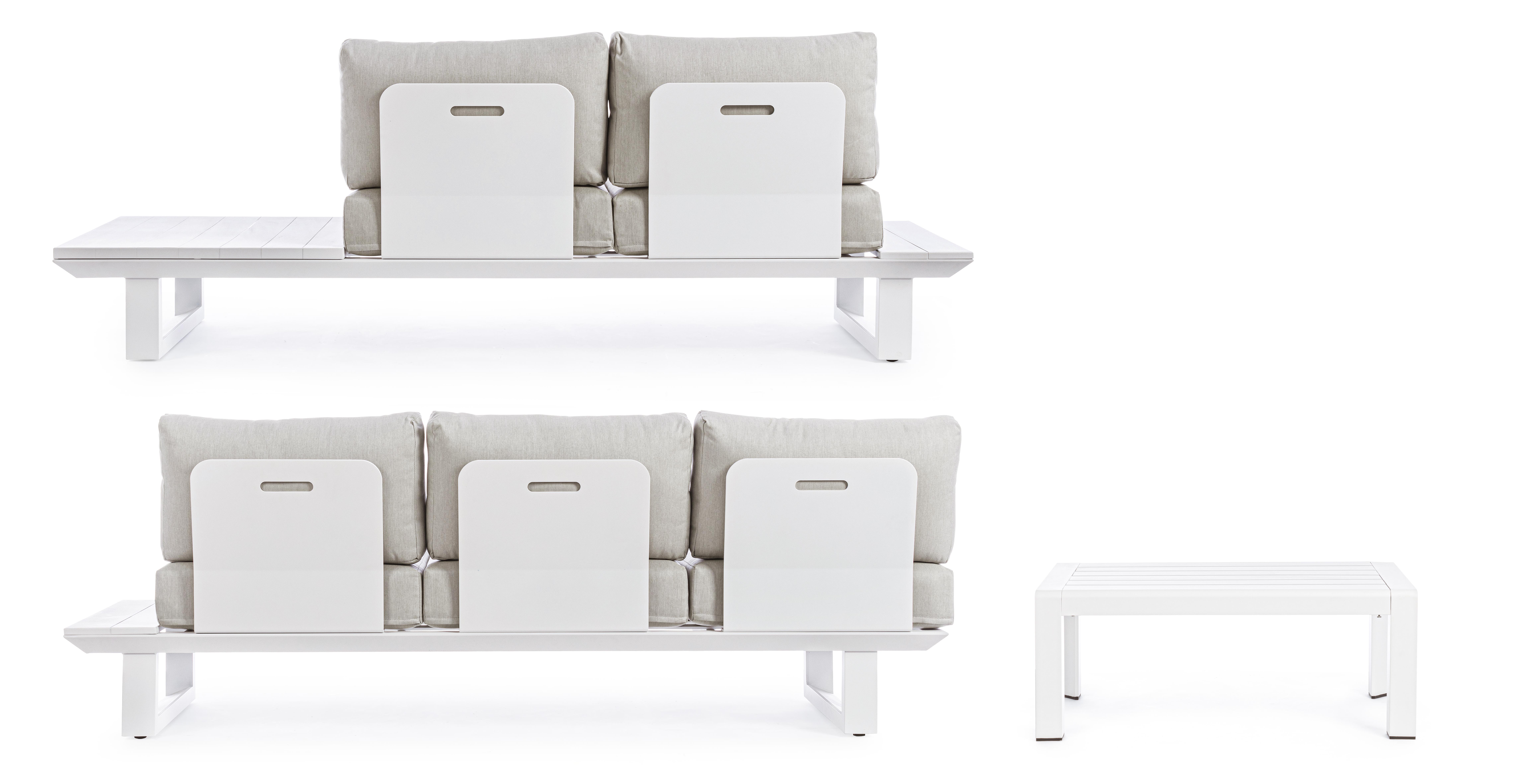 Set Divano & Tavolino Cannor Bianco - immagine 3