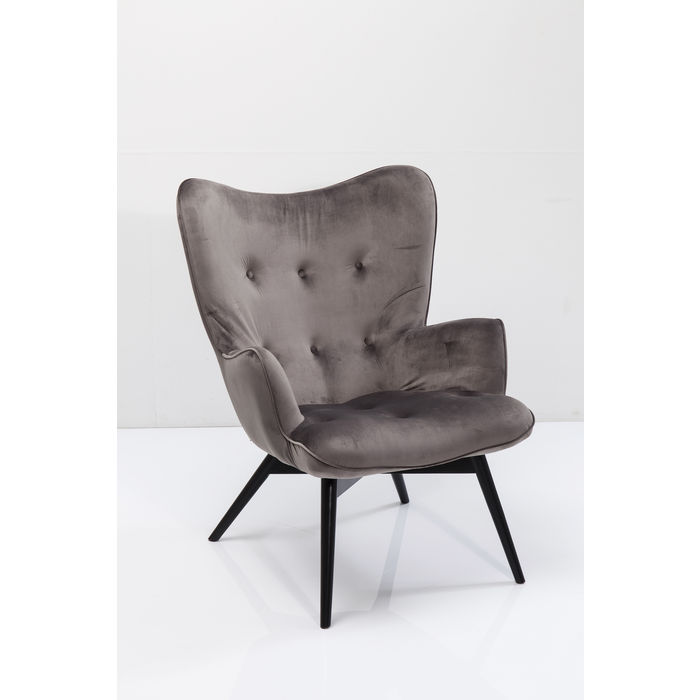 Poltrona Viky k velluto grigio - immagine 3
