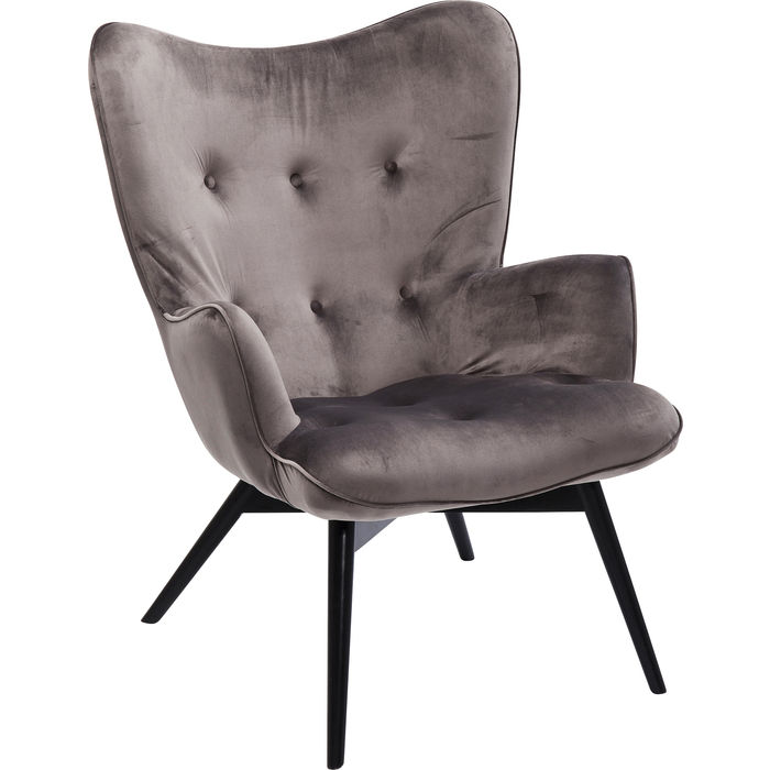 Poltrona Viky k velluto grigio - immagine 4