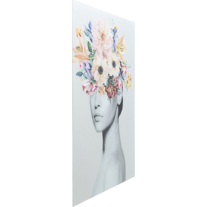 Quadro in vetro donna primavera 80x120 - immagine 4