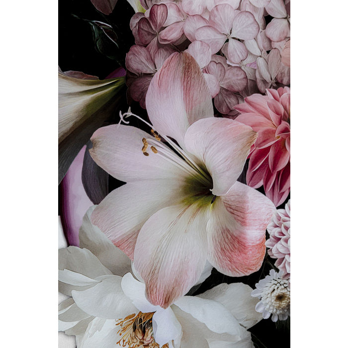 Quadro in vetro donna fiorata in su 80x120 - immagine 5