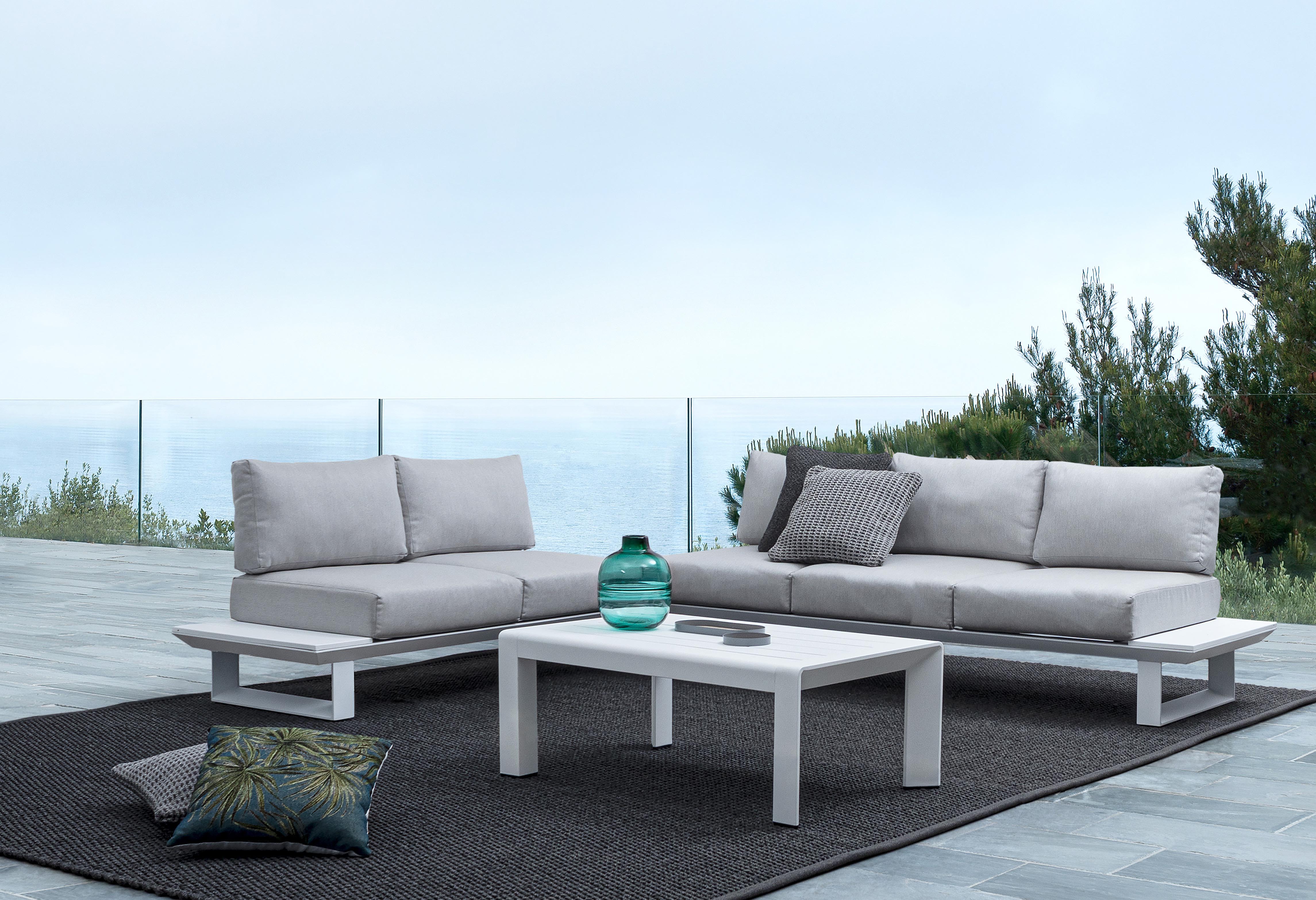 Set Divano & Tavolino Cannor Bianco - immagine 2