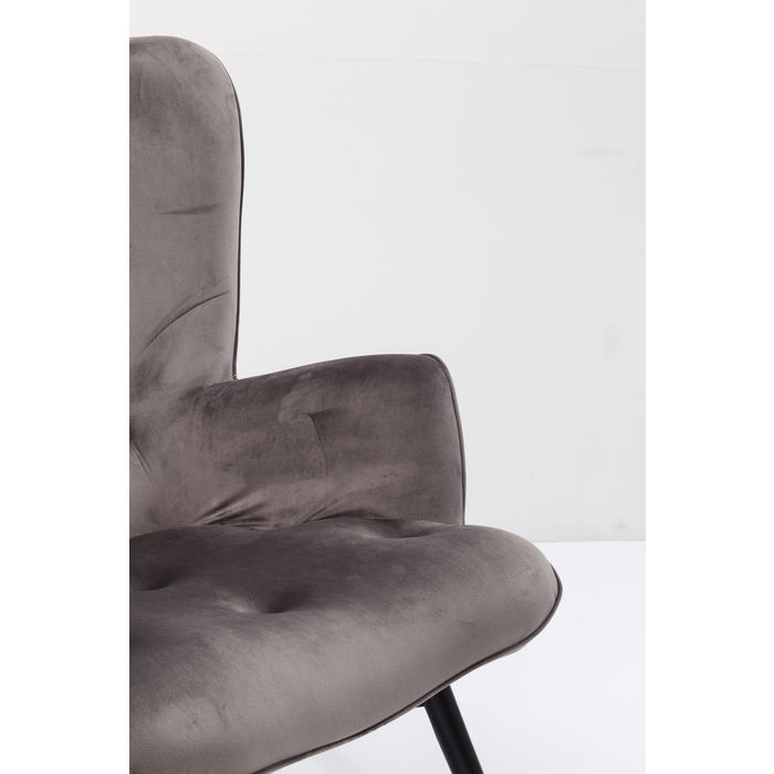 Poltrona Viky k velluto grigio - immagine 5