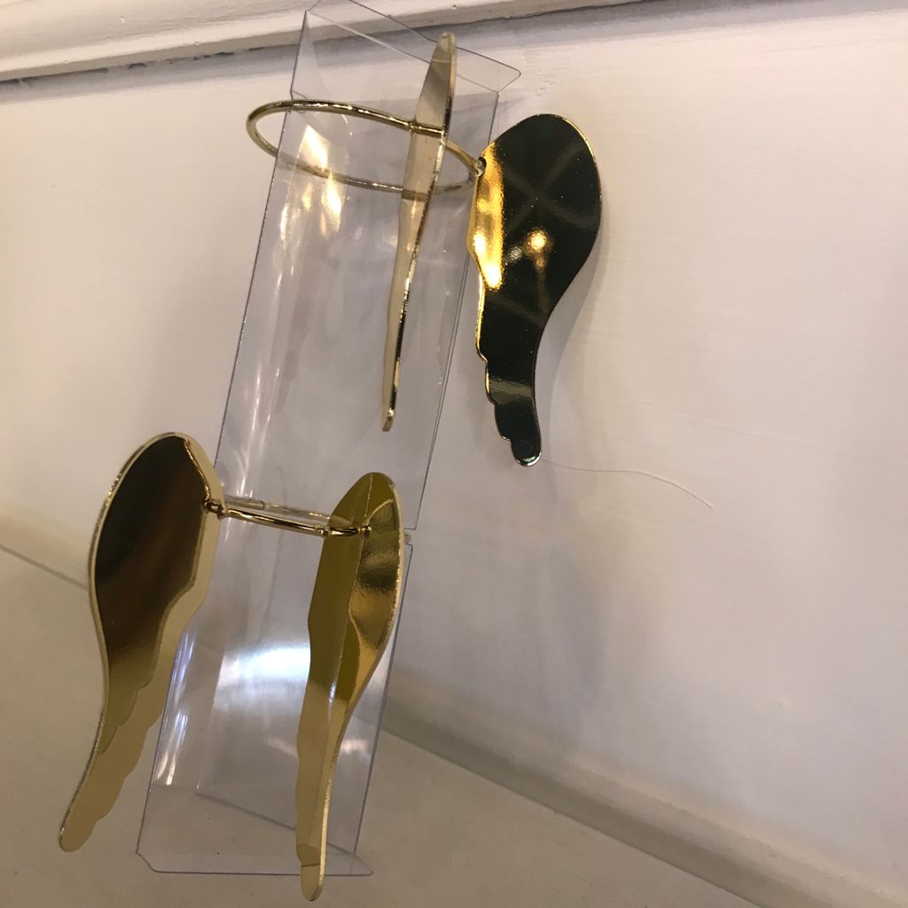 Ferma tovaglioli ali oro