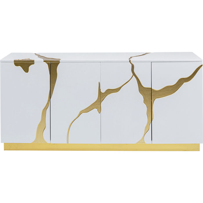 Madia bianca crepe oro - immagine 2