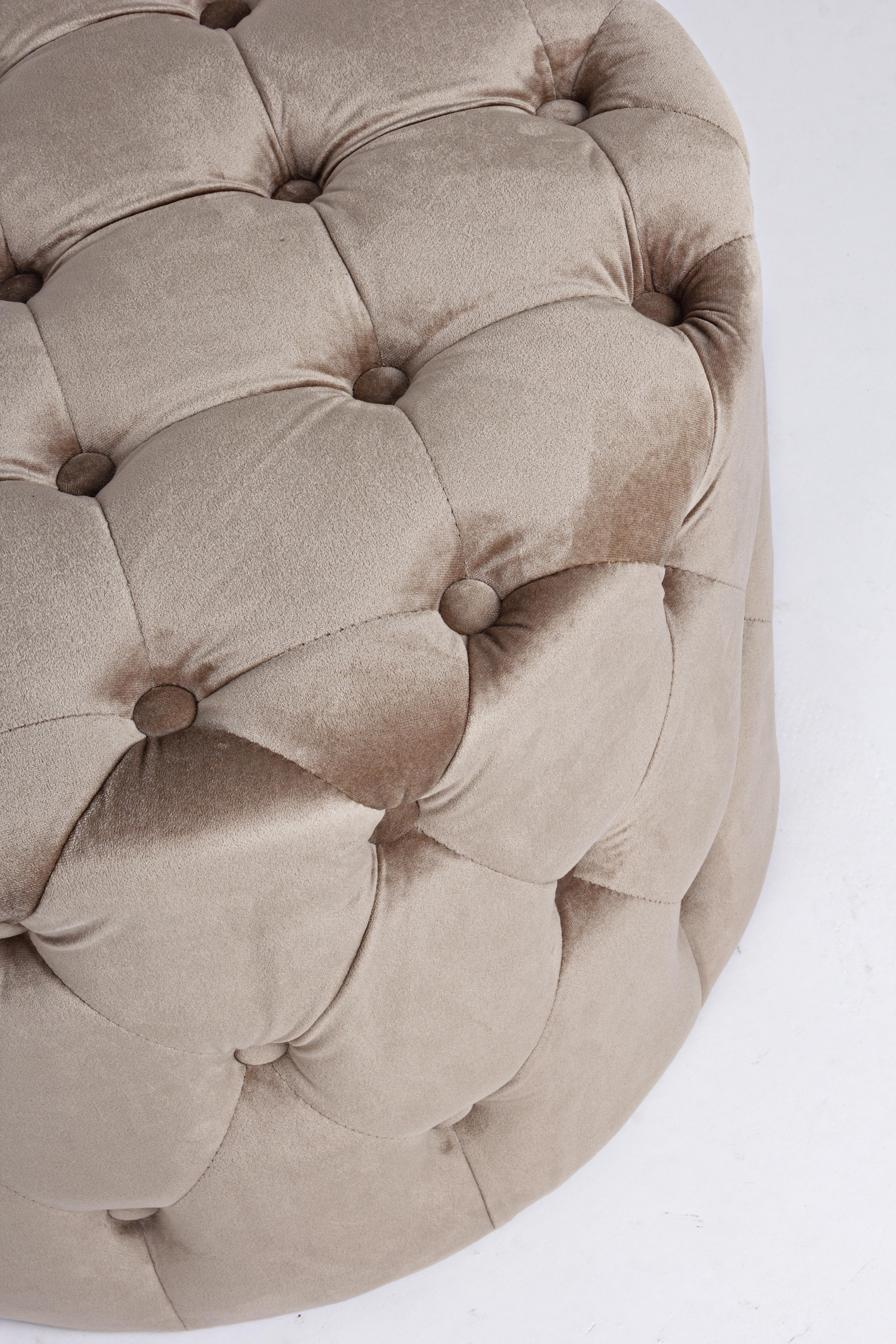Pouf lory capitonnè tortora Ø60 - immagine 2