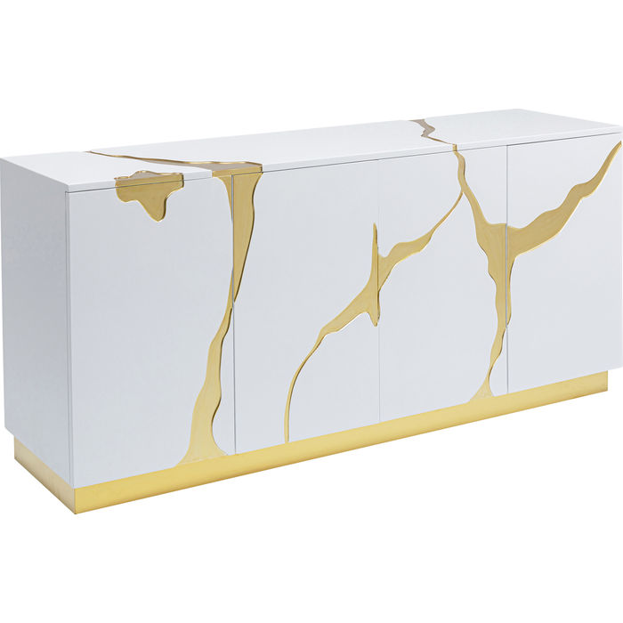 Madia bianca crepe oro