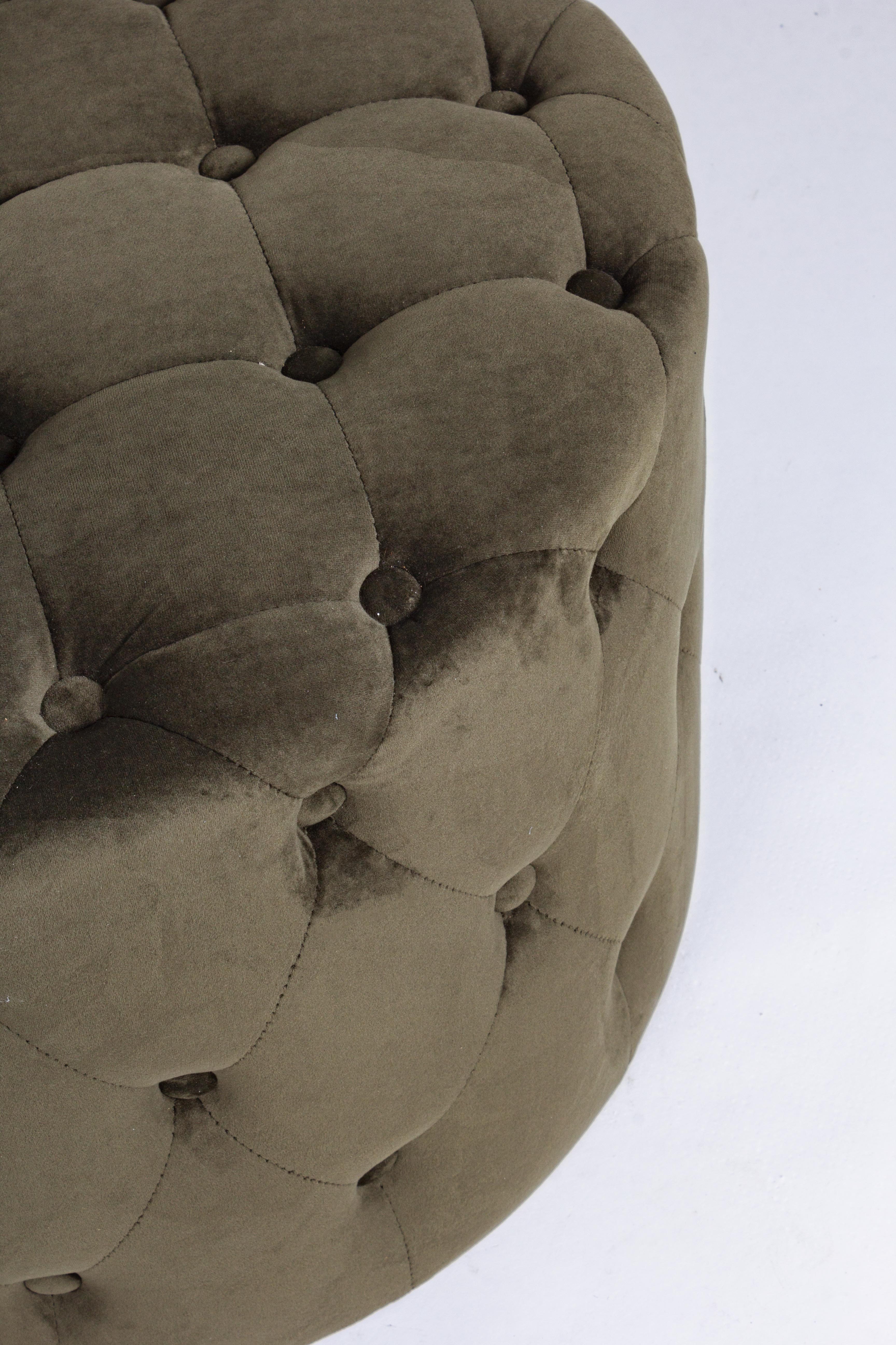 Pouf lory capitonnè verde Ø60 - immagine 2